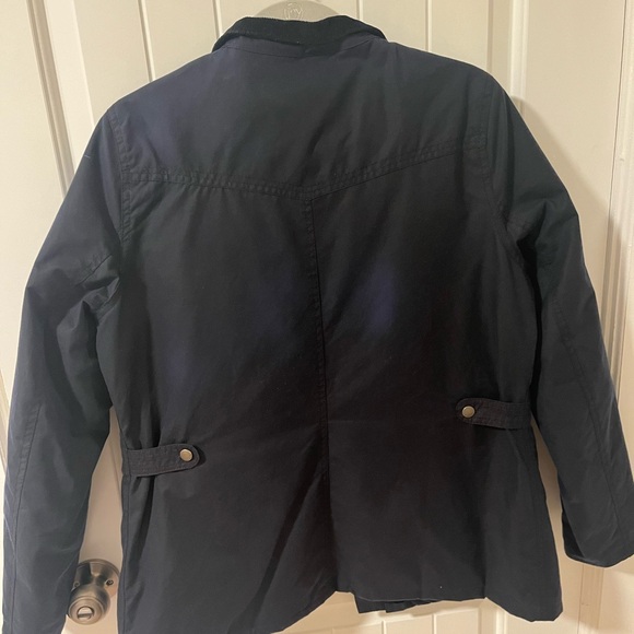 Barbour Sandsend Coastal Collection Waxed Jacket Navy US 10 UK 14 - Picture 4 of 6